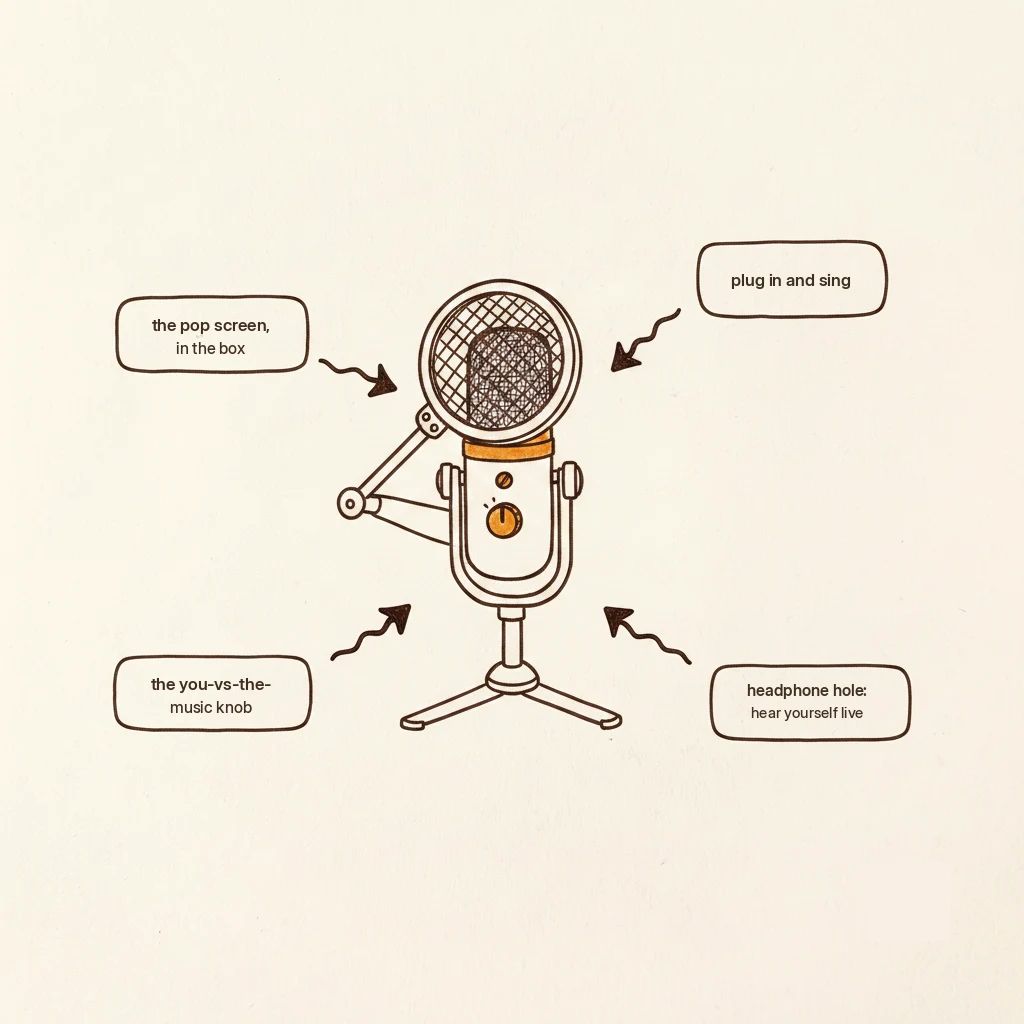 rode nt usb for singing: what the parts do in plain words