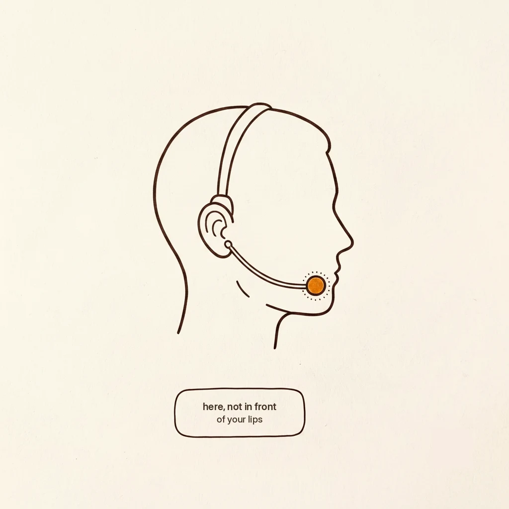 headset microphone placement for singing: where the mic should sit