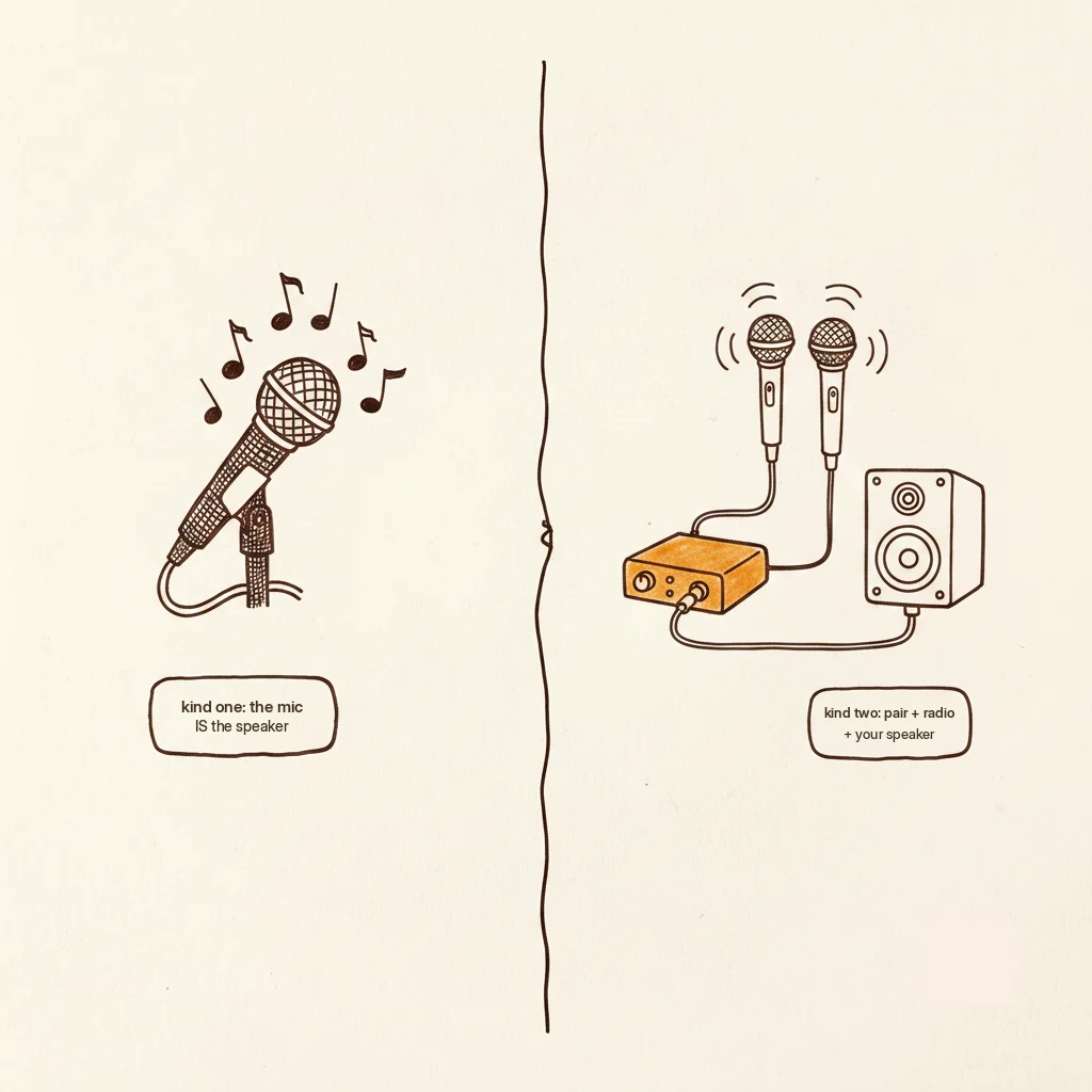 wireless karaoke microphone: the two kinds and which one you actually want