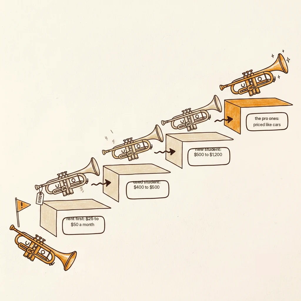 how much a trumpet costs: rental, used, new student, and professional prices compared