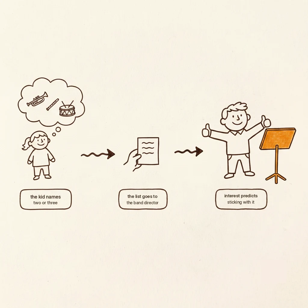 how to help your child choose a school band instrument: parent decision chart