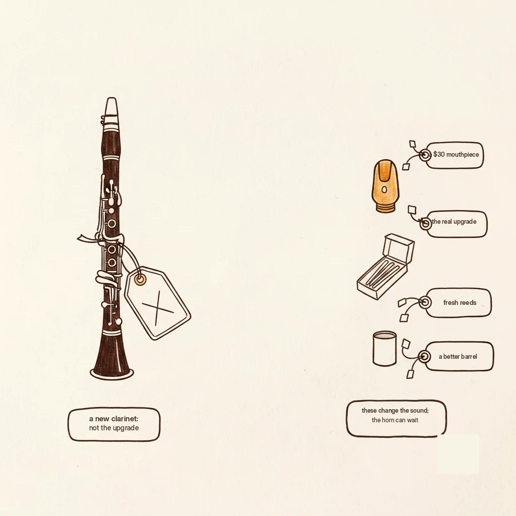 clarinet upgrades that matter: mouthpiece and reeds vs a new instrument