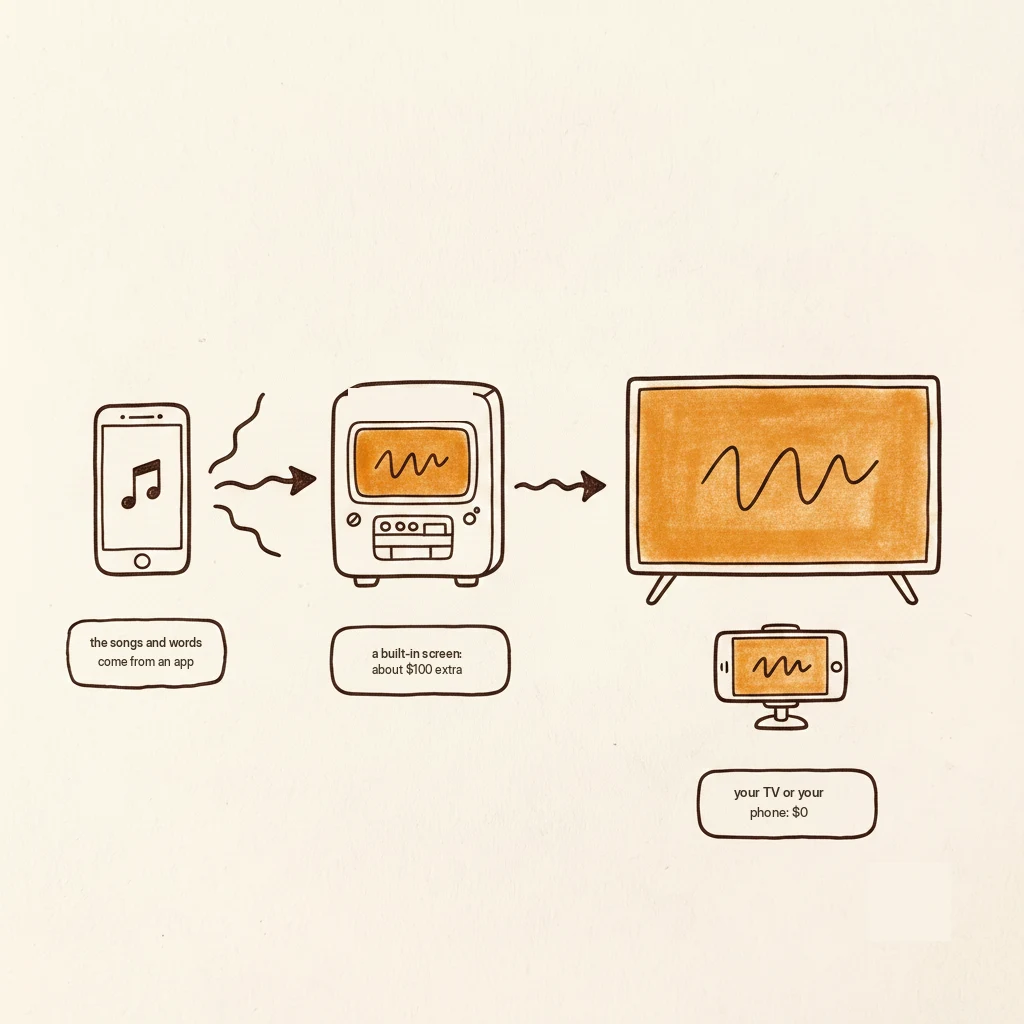 how karaoke machine screens work: where the lyrics actually come from