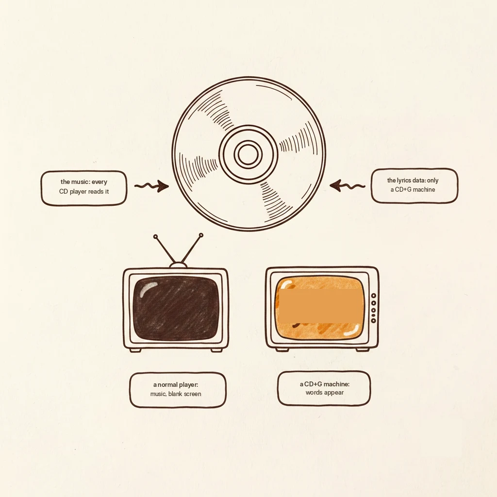 what CD+G karaoke discs are and which machines play them
