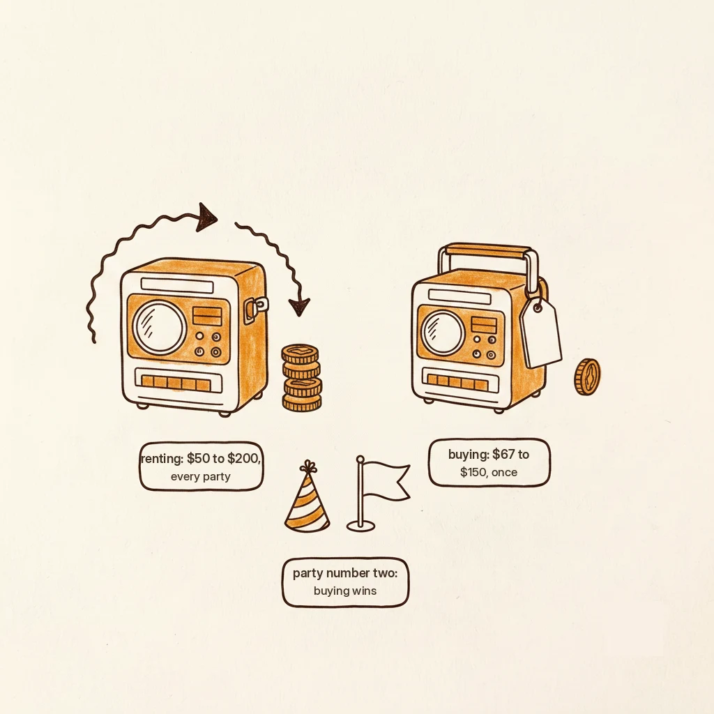 renting vs buying a karaoke machine for a party: cost comparison