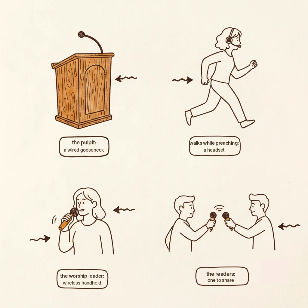 which wireless microphones a church needs by role