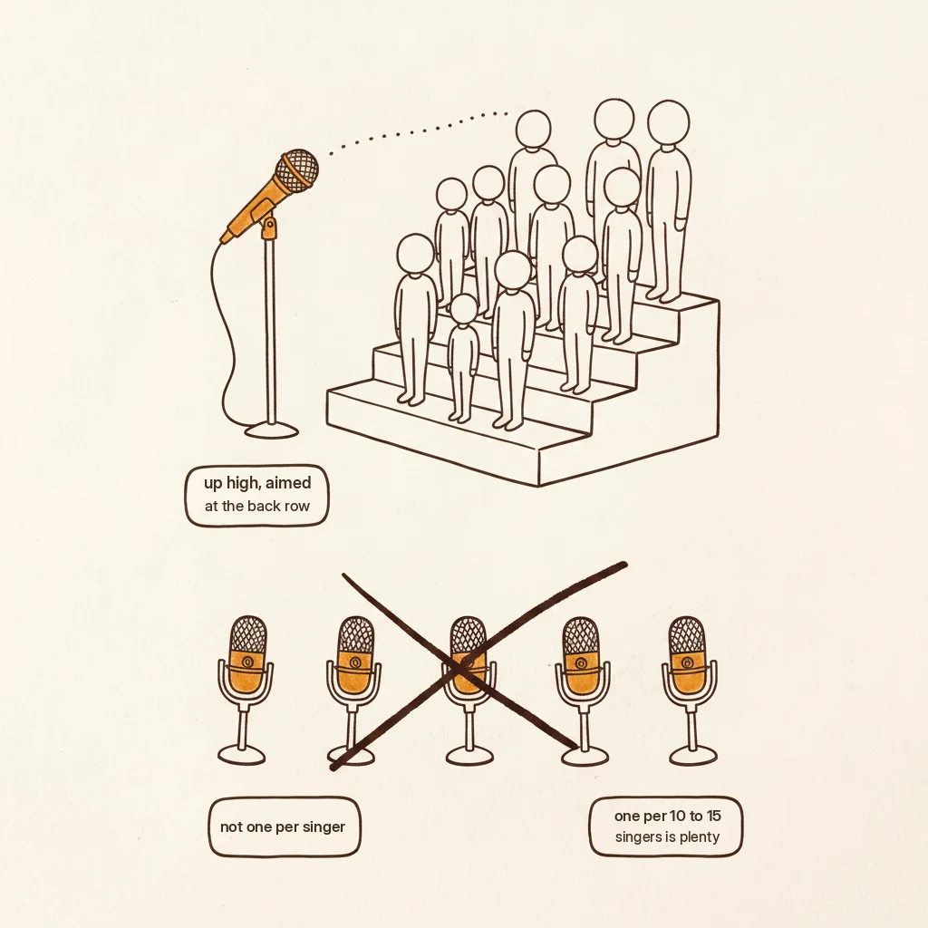 how to mic a church choir: placement and how many microphones you need