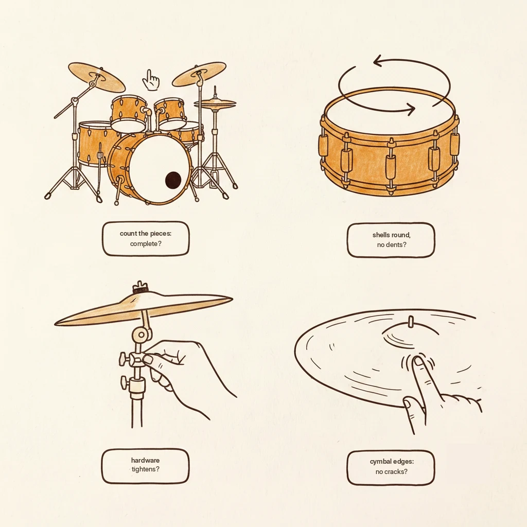 how to check a used drum set before buying: the five minute test