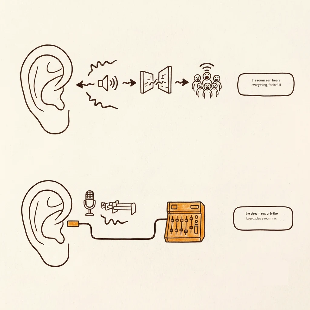 why church livestream audio sounds empty: ambient mics and the separate stream mix
