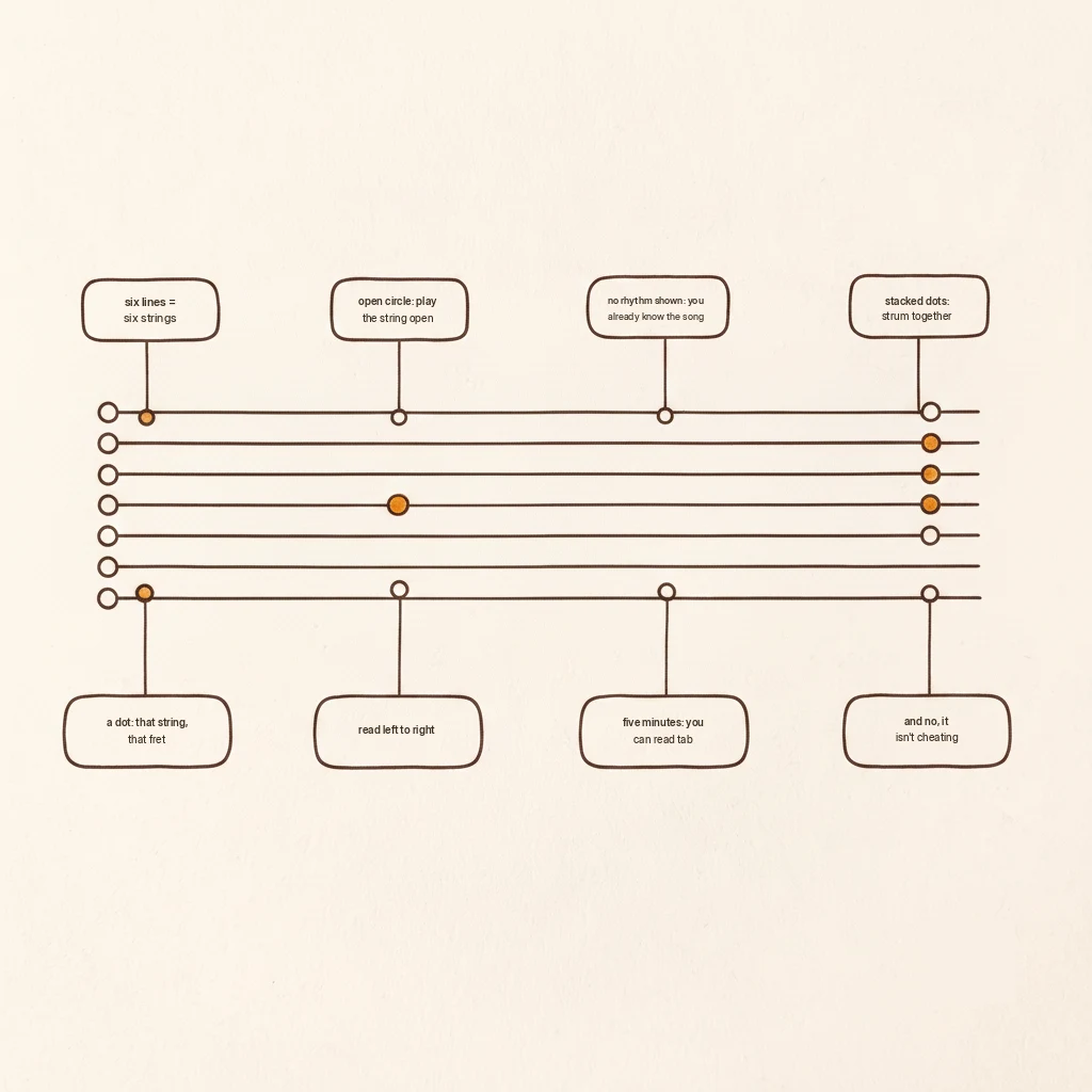 how to read guitar tabs for beginners in one diagram