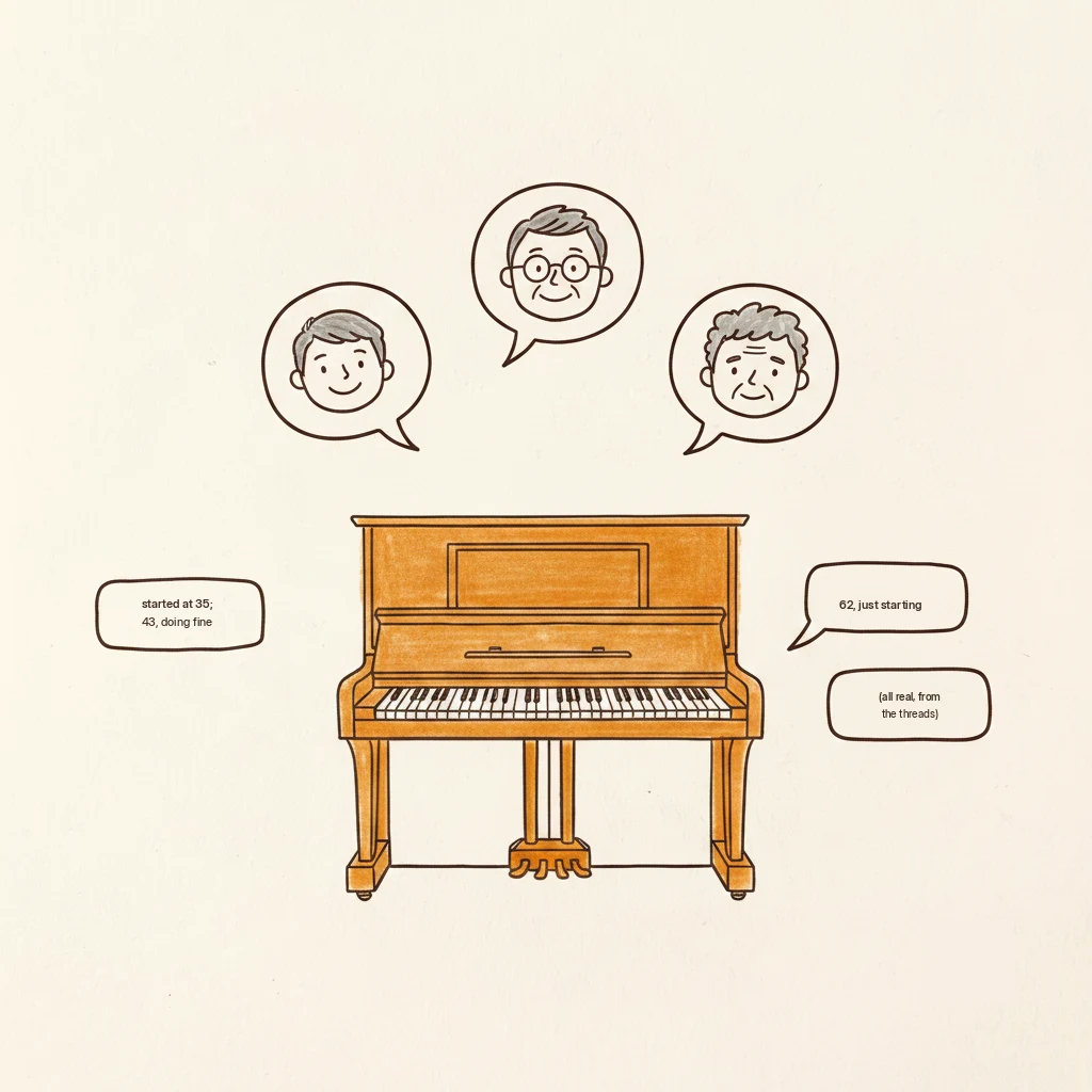piano lessons for adults: real starting ages from real learners