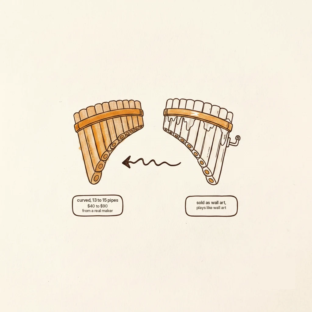 real playable pan flute vs wall-art bamboo pipes