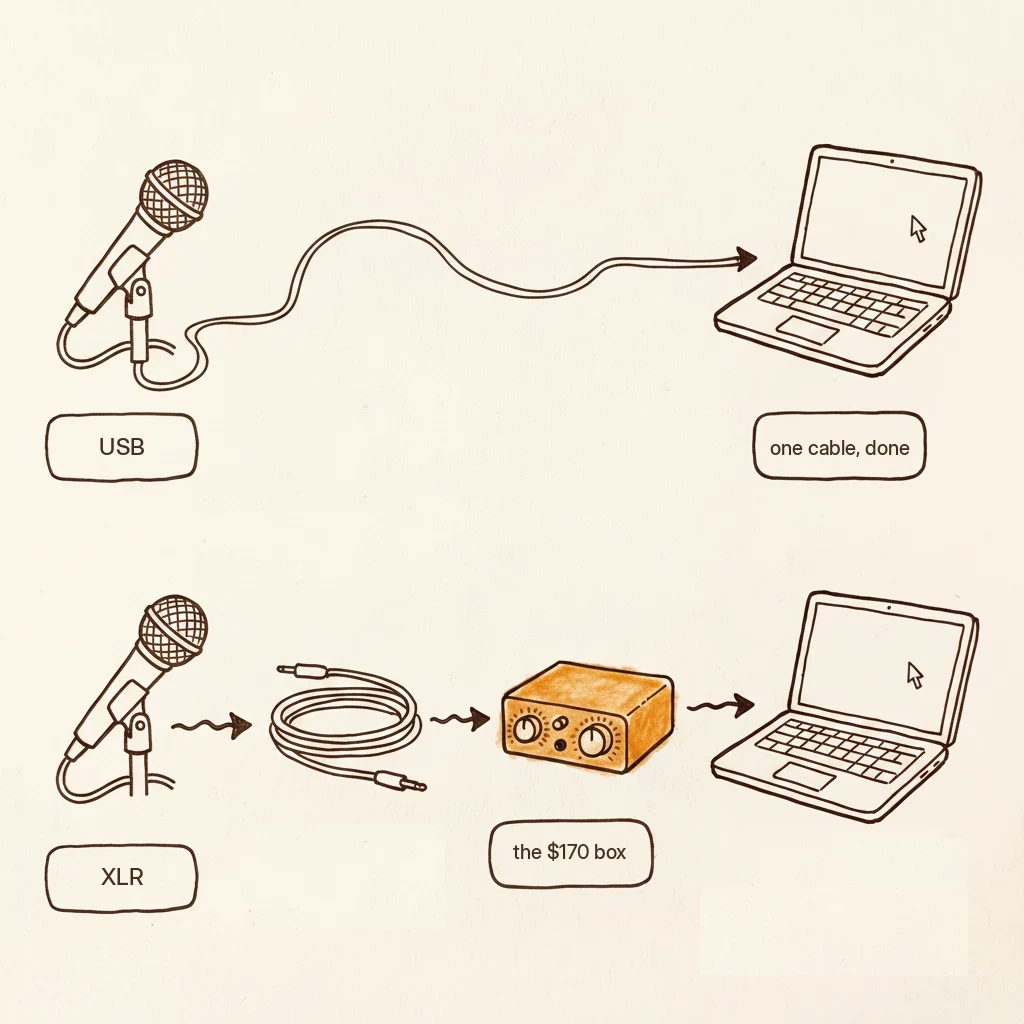 usb vs xlr microphone, what each one needs before it makes a sound