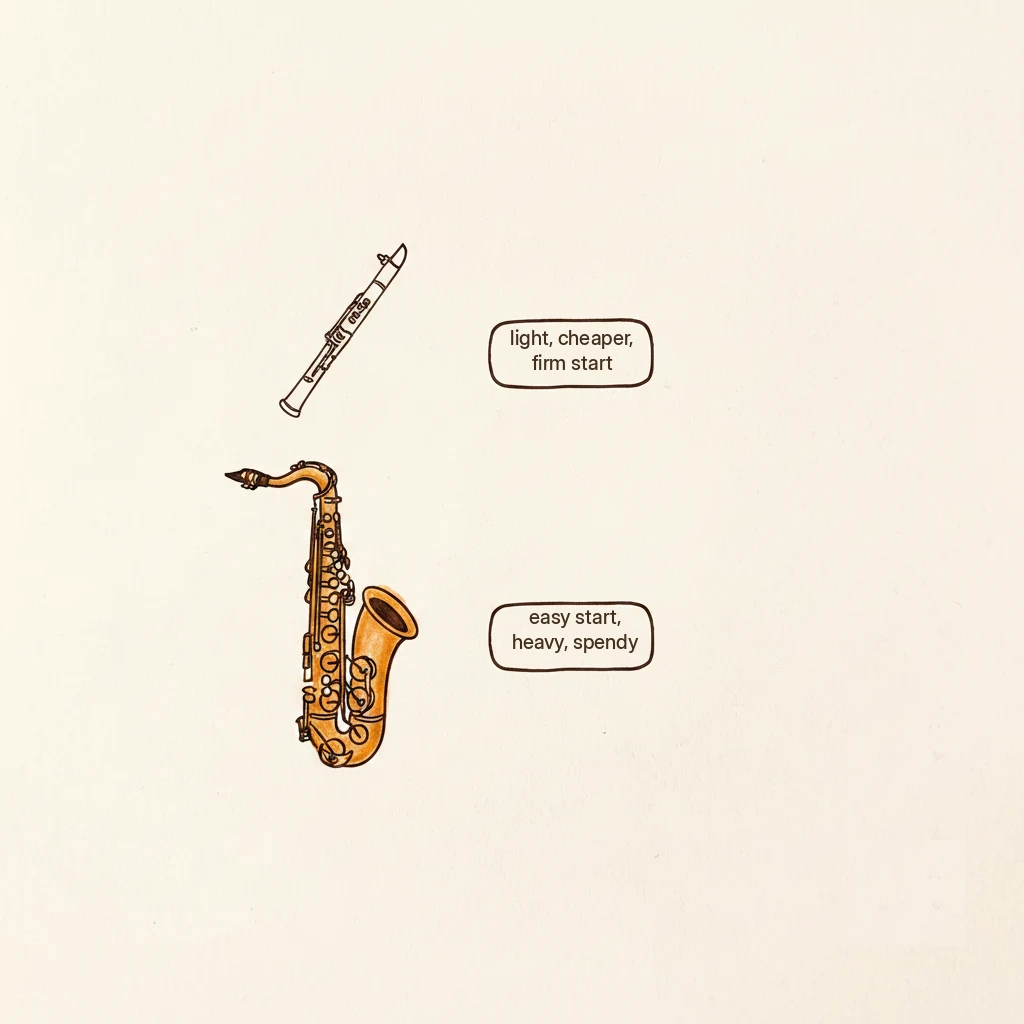 clarinet vs saxophone for a beginner, the honest tradeoffs